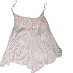 Relisting! Cream Boho Back Detail Crop Top Monteau Brand Size Small